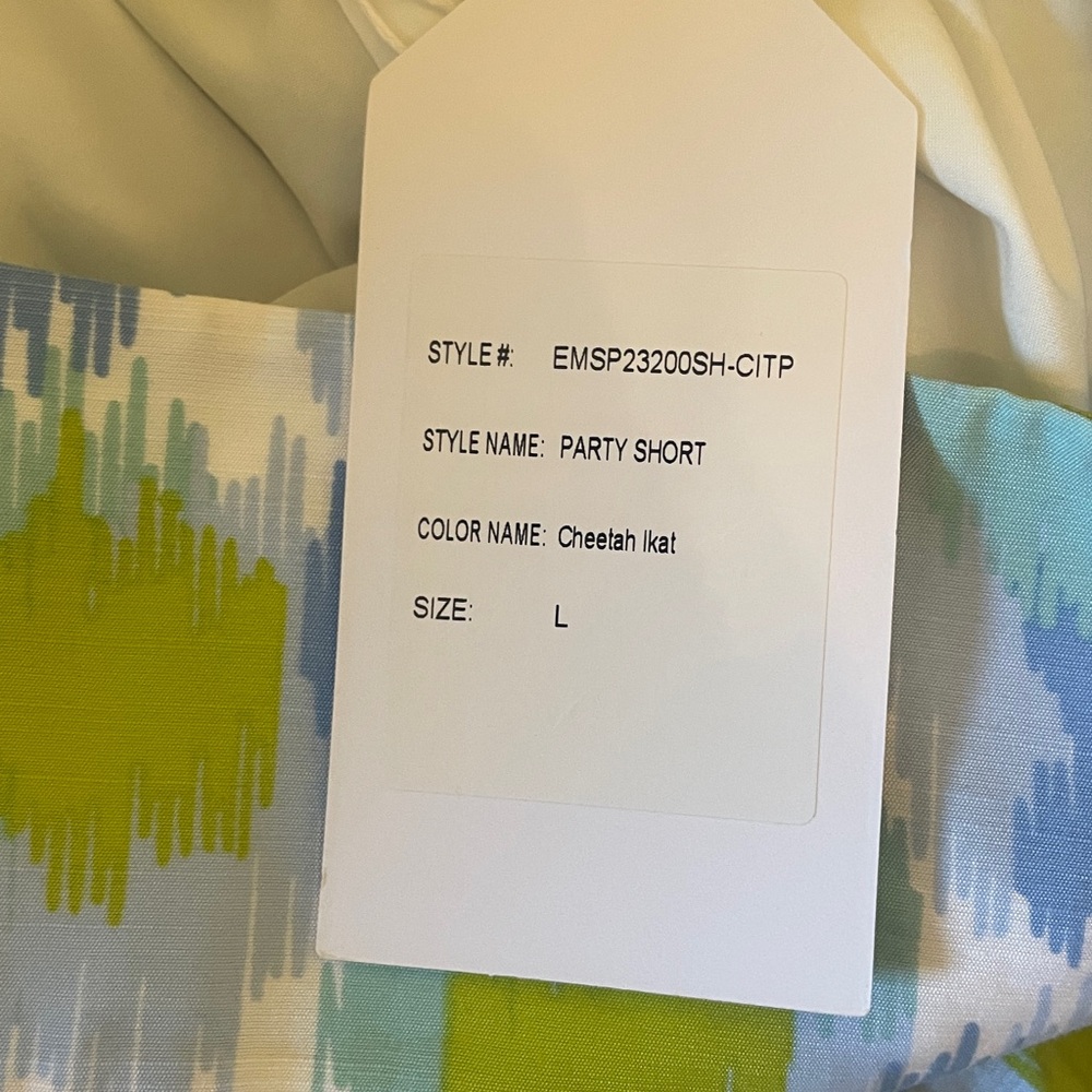 New Emily McCarthy Party Short size Large in Cheetah Ikat Print - Picture 7 of 8